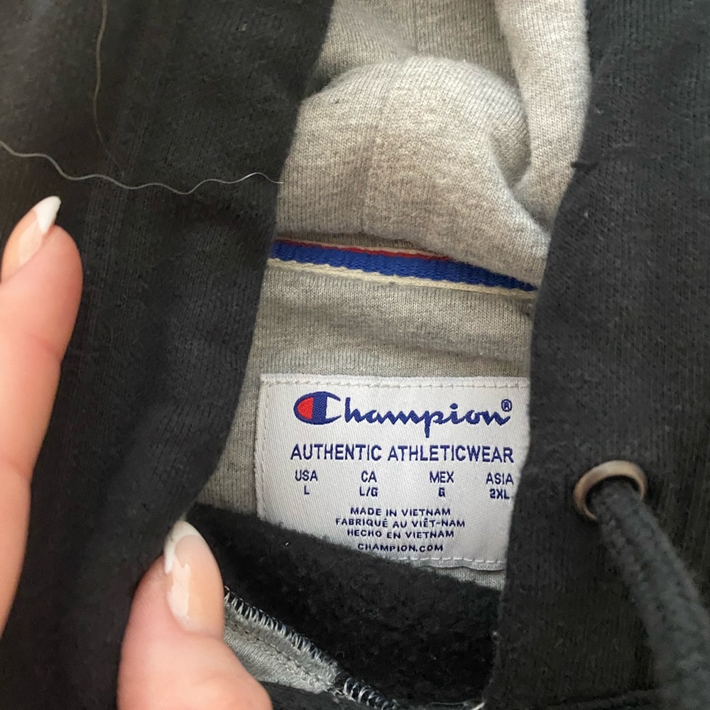 Black champion hoodie
